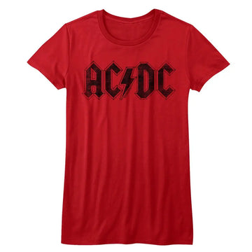 Acdc-Logo-Red Ladies S/S T-Shirt - Red