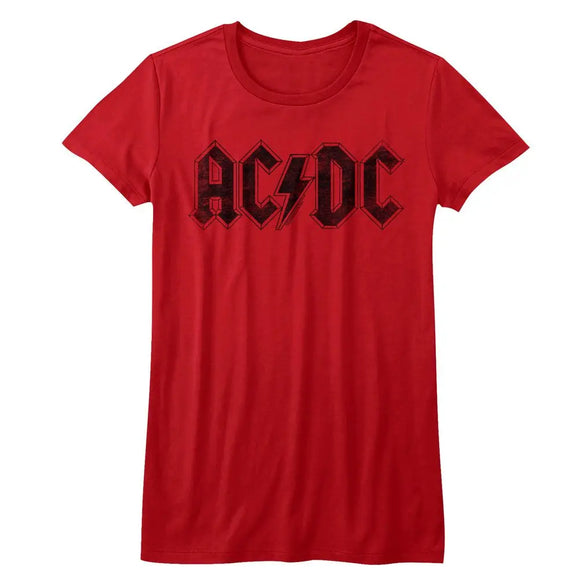 Acdc-Logo-Red Ladies S/S T-Shirt - Red