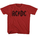 Acdc-Logo-Red Toddler S/S T-Shirt-2T - Red