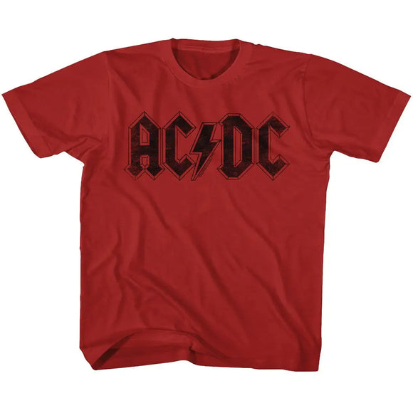 Acdc-Logo-Red Toddler S/S T-Shirt-3T - Red