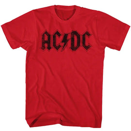 Acdc-Logo-Red Adult S/S T-Shirt - Red