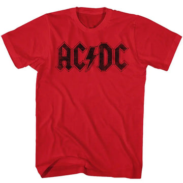 Acdc-Logo-Red Adult S/S T-Shirt - Red