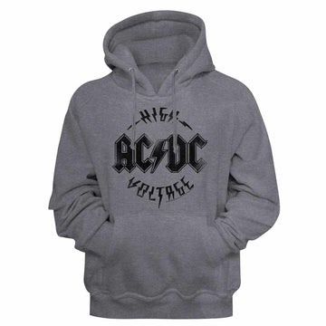 ACDC Acdchv Gunmetal Heather Adult Hooded Sweatshirt