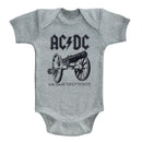 Acdc-About To Rock Again-Gray Heather Infant S/S Bodysuit-24M - Gray Heather