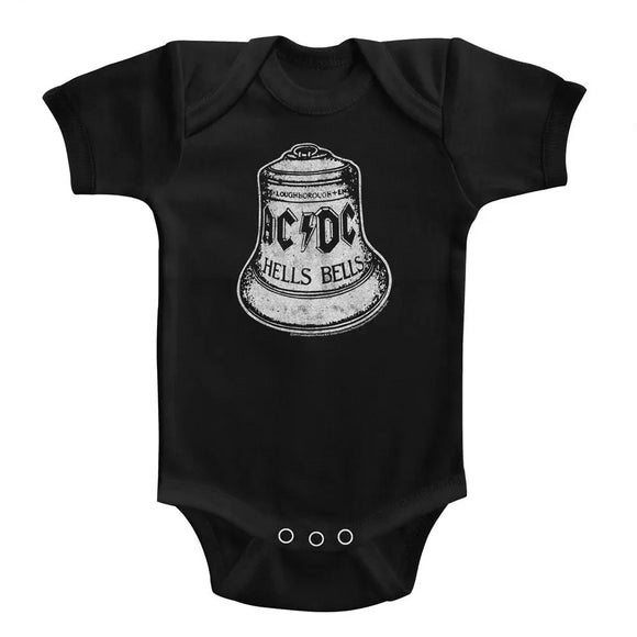 Acdc-Hells Bells-Black Infant S/S Bodysuit-18M - Black