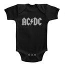 Acdc-Patch-Black Infant S/S Bodysuit-24M - Black