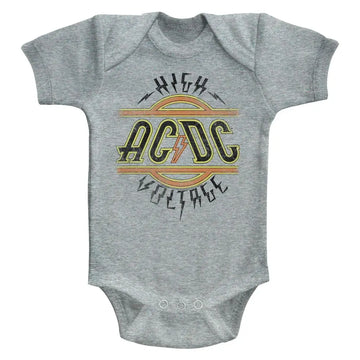 Acdc-High Voltage-Gray Heather Infant S/S Bodysuit-24M - Gray Heather