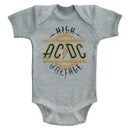 Acdc-High Voltage-Gray Heather Infant S/S Bodysuit-12M - Gray Heather