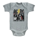 Acdc-Hwy2Hell Lyrics-Gray Heather Infant S/S Bodysuit-6M - Gray Heather