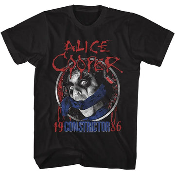 Alice Cooper-Alice Cooper Constrictor 1986-Black Adult S/S T-Shirt S - Black