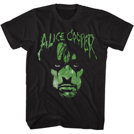 Alice Cooper-Alice Cooper Alien Face-Black Adult S/S T-Shirt S - Black