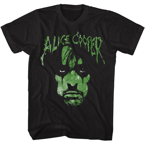Alice Cooper-Alice Cooper Alien Face-Black Adult S/S T-Shirt S - Black