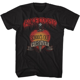 Alice Cooper-Alice Cooper Schools Out-Black Adult S/S T-Shirt S - Black