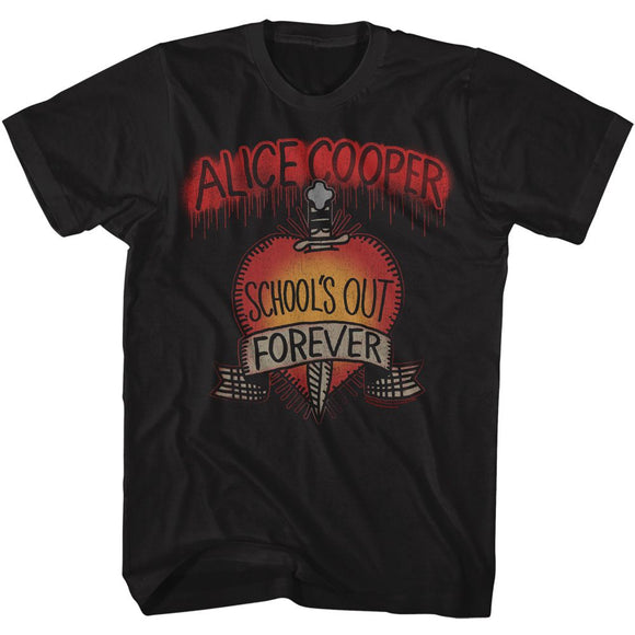 Alice Cooper-Alice Cooper Schools Out-Black Adult S/S T-Shirt S - Black
