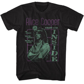 Alice Cooper-Alice Cooper From The Inside-Black Adult S/S T-Shirt S - Black