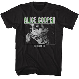 Alice Cooper-Alice Cooper In Concert-Black Adult S/S T-Shirt - Black