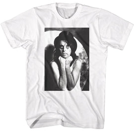 Alice Cooper-Alice Cooper Bw-White Adult S/S T-Shirt - White