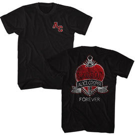 Alice Cooper-Alice Cooper Schools Out Varsity-Black Adult S/S T-Shirt ***F&B***-S - Black