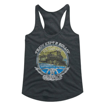 Aerosmith-Rollin-Black Ladies Racerback-S - Black