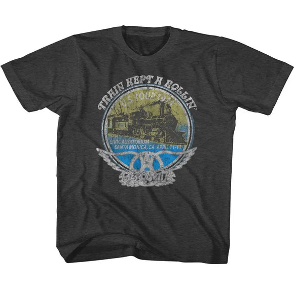 Aerosmith-Rollin-Vintage Smoke Toddler S/S T-Shirt-3T - Vintage Smoke