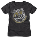 Aerosmith-Aerosmith Get Your Wings-Dark Gray Heather Ladies S/S T-Shirt - Dark Gray Heather
