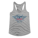 Aerosmith-Aerosmith Est 1973-Gray Heather Ladies Slimfit Racerback-S - Gray Heather