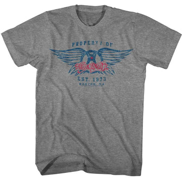 Aerosmith-Est 1973-Graphite Heather Adult S/S T-Shirt - Graphite Heather