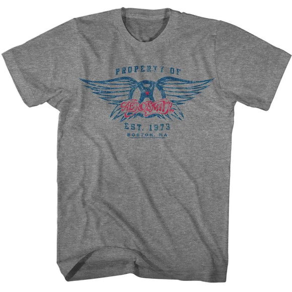 Aerosmith-Est 1973-Graphite Heather Adult S/S T-Shirt - Graphite Heather
