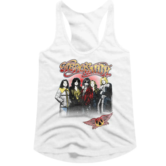 Aerosmith-Aerosmith Nice Jackets-White Ladies Slimfit Racerback-S - White