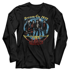 Aerosmith-Dream On-Black Adult L/S T-Shirt - Black