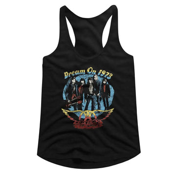 Aerosmith-Aerosmith Dream On-Black Ladies Slimfit Racerback-S - Black
