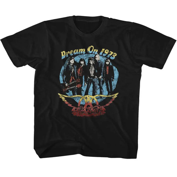 Aerosmith-Dream On-Black Youth S/S T-Shirt (7-8) - Black