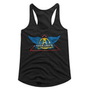 Aerosmith-Aerosmith Logo-Black Ladies Slimfit Racerback-S - Black