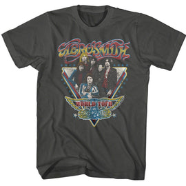 Aerosmith-World Tour-Smoke Adult S/S T-Shirt - Smoke