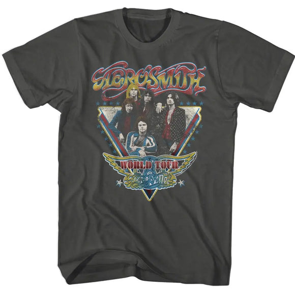 Aerosmith-World Tour-Smoke Adult S/S T-Shirt - Smoke