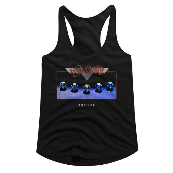 Aerosmith-Aerosmith Rocks-Black Ladies Slimfit Racerback-S - Black