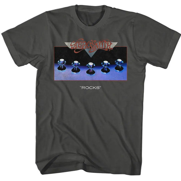 Aerosmith-Rocks-Smoke Adult S/S T-Shirt - Smoke
