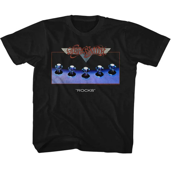 Aerosmith-Rocks-Black Toddler S/S T-Shirt-4T - Black