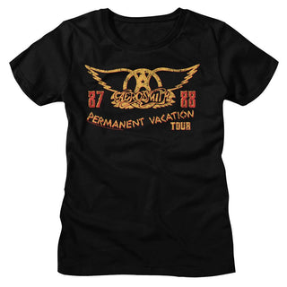 Aerosmith Aerosmith Pv Tour 87 88 Ladies T-Shirts