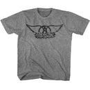 Black Logo-Graphite Heather Youth S/S T-Shirt-3T - Graphite Heather