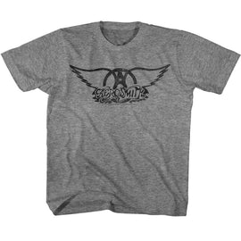 Black Logo-Graphite Heather Youth S/S T-Shirt-Xs - Graphite Heather