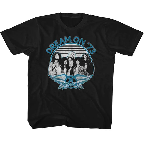 Aerosmith-Dream On Blue And White-Black Toddler S/S T-Shirt-3T - Black