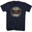 Aerosmith-Aerocircle-Navy Adult S/S T-Shirt - Navy