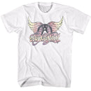 Aerosmith-Faded Pinks-White Adult S/S T-Shirt - White