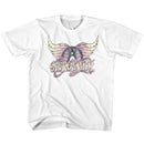 Aerosmith-Faded Pinks-White Toddler S/S T-Shirt-2T - White