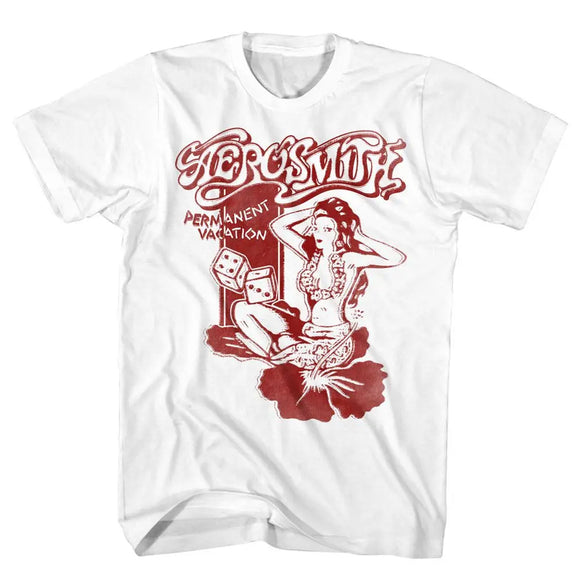 Aerosmith-Permanentvacation-White Adult S/S T-Shirt - White