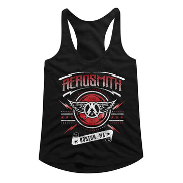 Aerosmith-Boston 2015-Black Ladies Racerback-S - Black