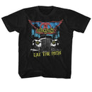 Aerosmith-Eat The Rich Car-Black Youth S/S T-Shirt-Xs (5-6) - Black