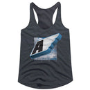 Aerosmith-1973 Wing-Navy Heather Ladies Racerback-S - Navy Heather