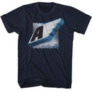 Aerosmith-1973 Wing-Navy Adult S/S T-Shirt - Navy